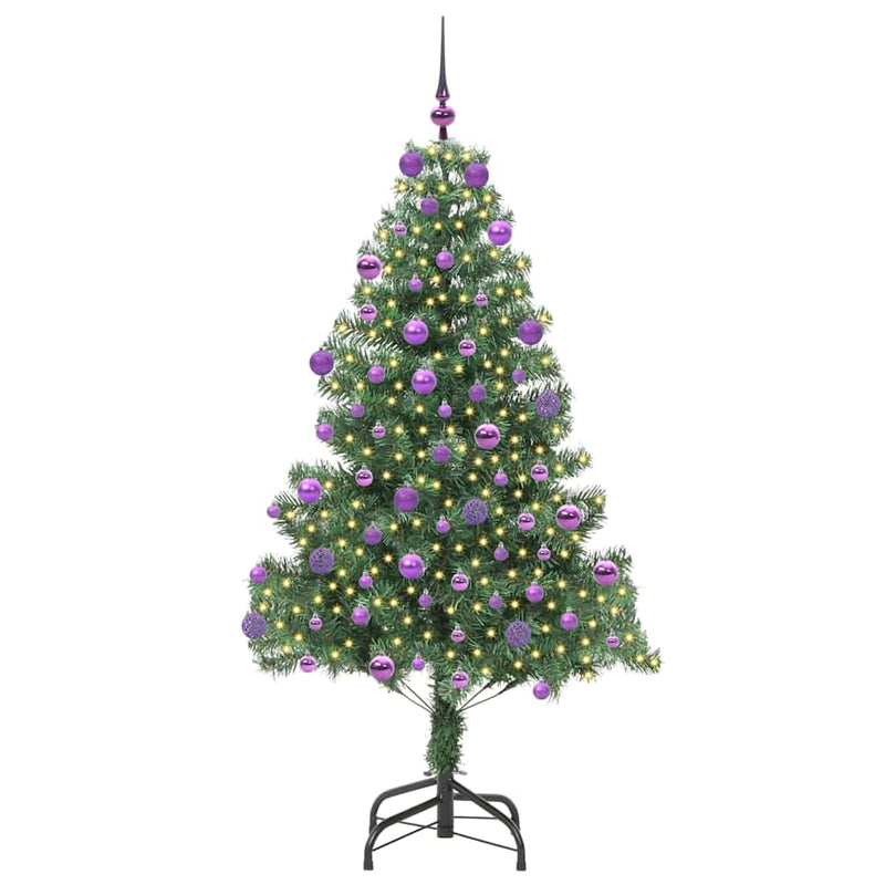 Load image into Gallery viewer, Vidaxl kerstboom met 300 led met standaard groen 180 cm pvc