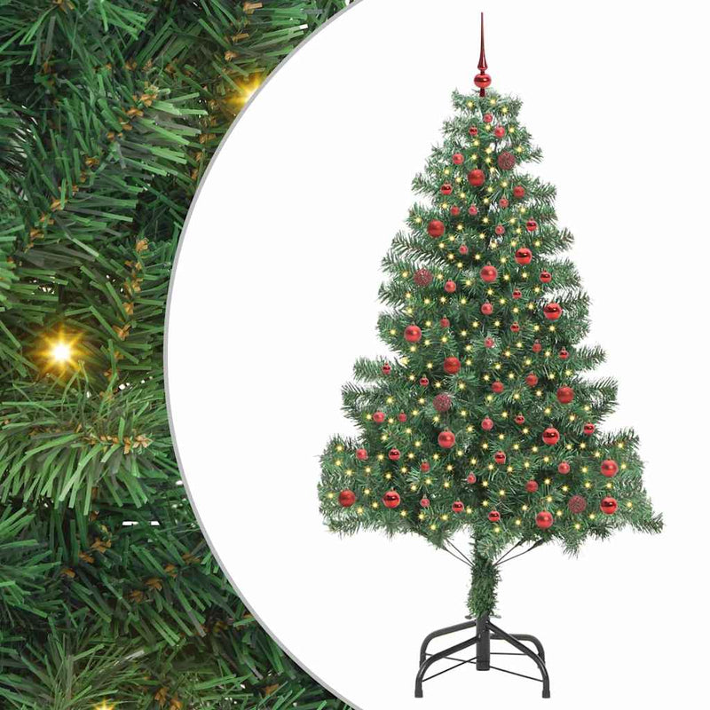 Load image into Gallery viewer, Vidaxl kerstboom met 300 led met standaard groen 210 cm pvc
