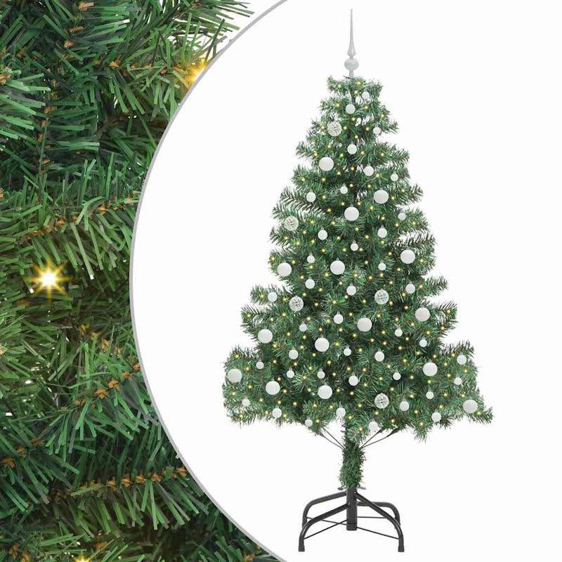 Load image into Gallery viewer, Vidaxl kerstboom met 300 led met standaard groen 210 cm pvc