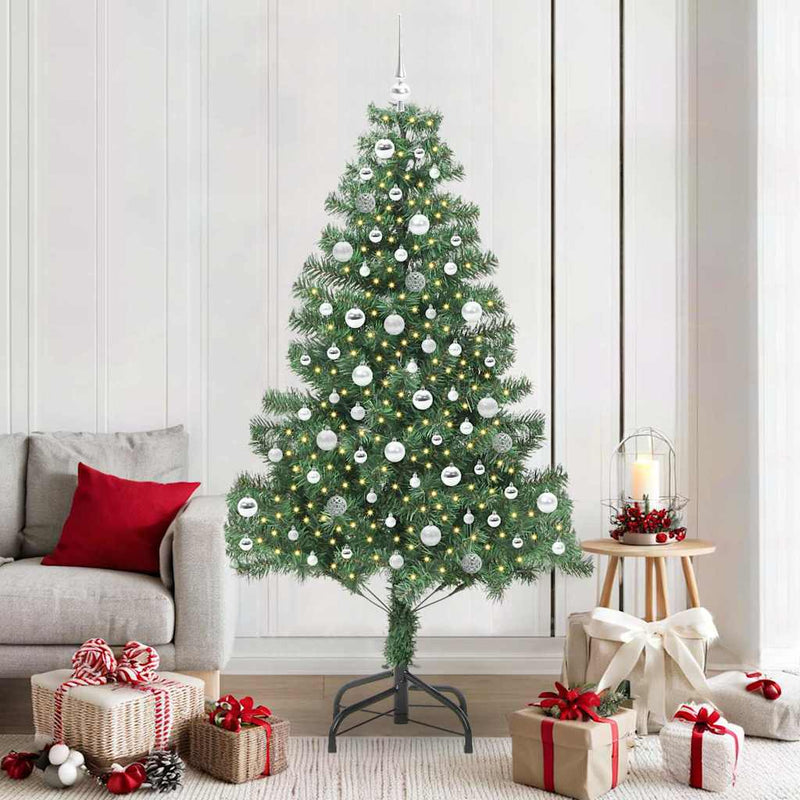 Load image into Gallery viewer, Vidaxl kerstboom met 300 led met standaard groen 210 cm pvc