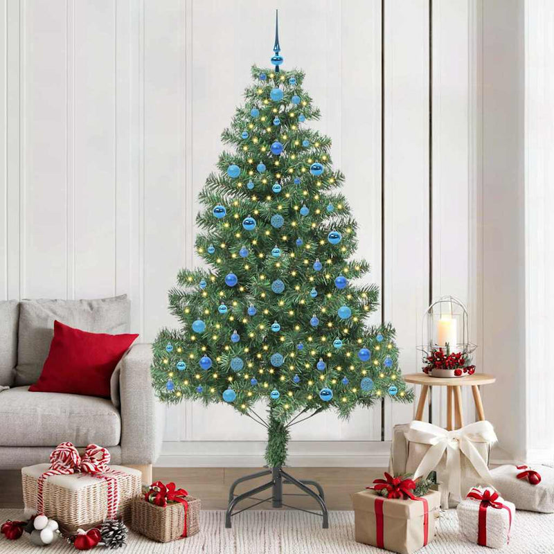 Load image into Gallery viewer, Vidaxl kerstboom met 300 led met standaard groen 210 cm pvc