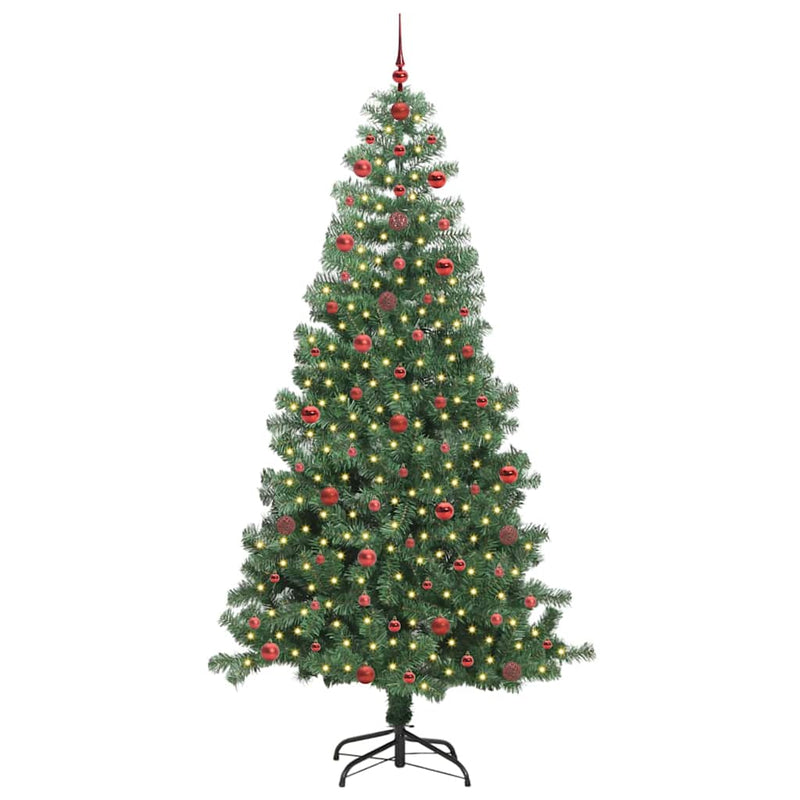 Load image into Gallery viewer, Vidaxl kerstboom met 300 led met standaard groen 240 cm pvc