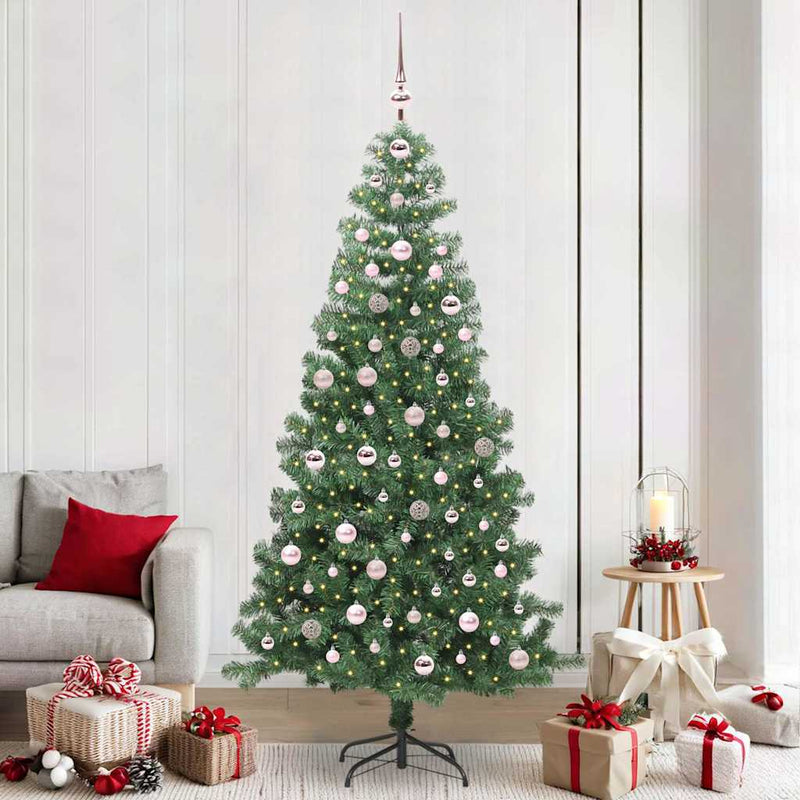Load image into Gallery viewer, Vidaxl kerstboom met 300 led met standaard groen 240 cm pvc
