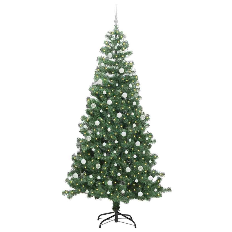 Load image into Gallery viewer, Vidaxl kerstboom met 300 led met standaard groen 240 cm pvc