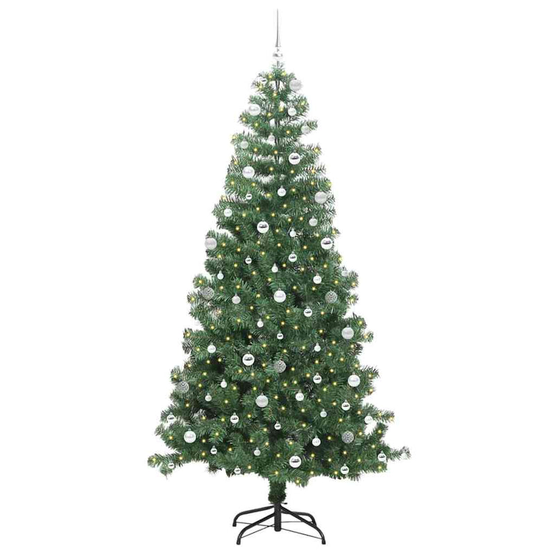 Load image into Gallery viewer, Vidaxl kerstboom met 300 led met standaard groen 240 cm pvc