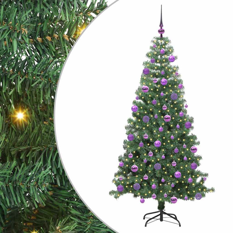 Load image into Gallery viewer, Vidaxl kerstboom met 300 led met standaard groen 240 cm pvc