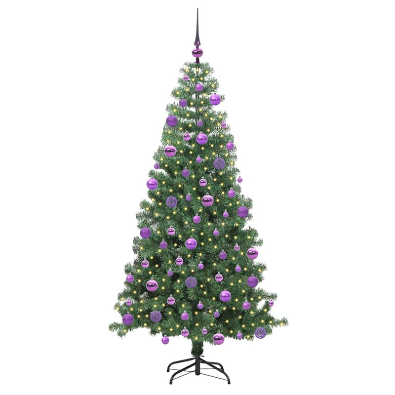 Load image into Gallery viewer, Vidaxl kerstboom met 300 led met standaard groen 240 cm pvc