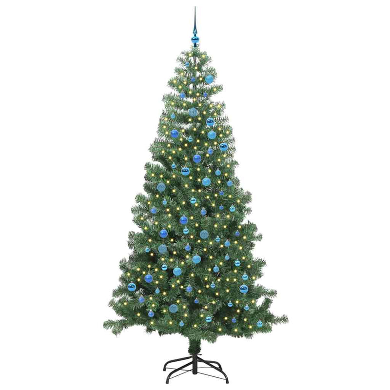 Load image into Gallery viewer, Vidaxl kerstboom met 300 led met standaard groen 240 cm pvc