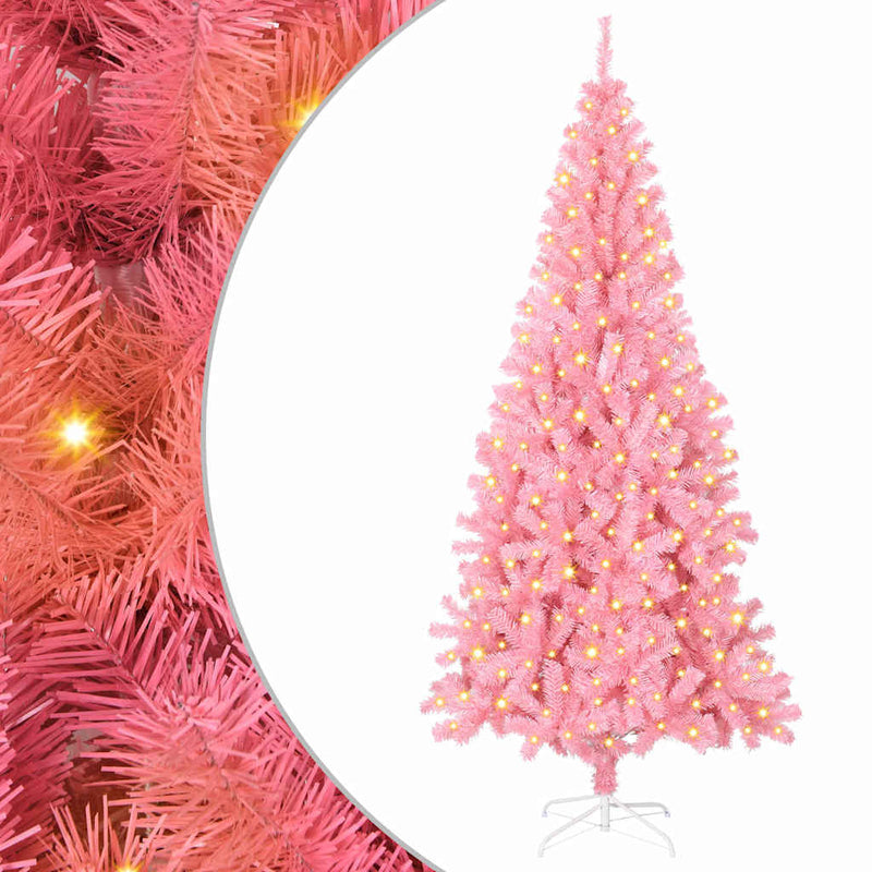 Load image into Gallery viewer, Vidaxl kerstboom met 300 led met standaard roze 180 cm pvc