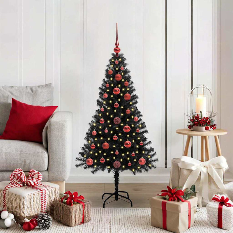 Load image into Gallery viewer, Vidaxl kerstboom met 150 led met standaard zwart 120 cm pvc