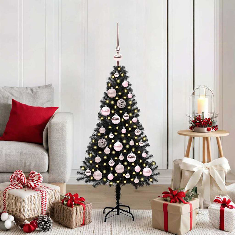 Load image into Gallery viewer, Vidaxl kerstboom met 150 led met standaard zwart 120 cm pvc