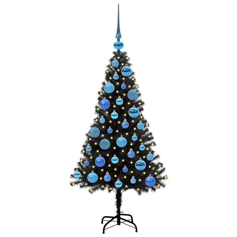 Load image into Gallery viewer, Vidaxl kerstboom met 150 led met standaard zwart 120 cm pvc