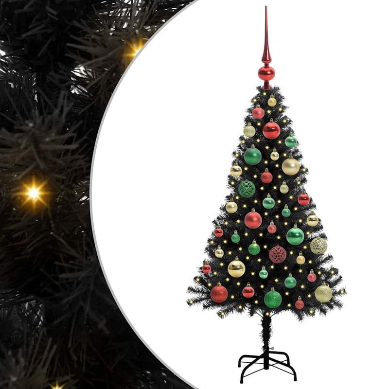 Load image into Gallery viewer, Vidaxl kerstboom met 150 led met standaard zwart 120 cm pvc