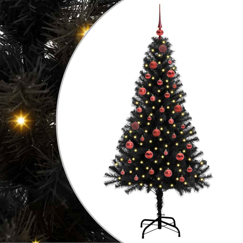 Load image into Gallery viewer, Vidaxl kerstboom met 150 led met standaard zwart 150 cm pvc