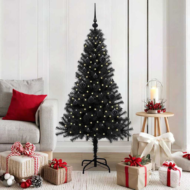 Load image into Gallery viewer, Vidaxl kerstboom met 150 led met standaard zwart 150 cm pvc
