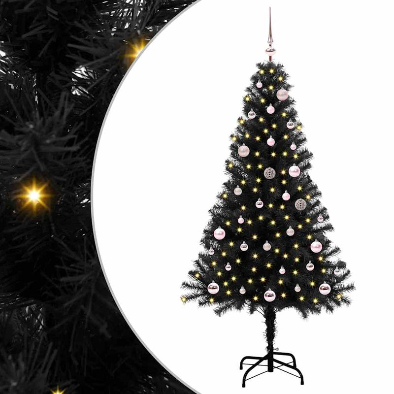 Load image into Gallery viewer, Vidaxl kerstboom met 150 led met standaard zwart 150 cm pvc
