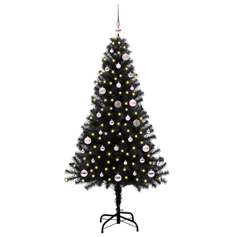 Load image into Gallery viewer, Vidaxl kerstboom met 150 led met standaard zwart 150 cm pvc