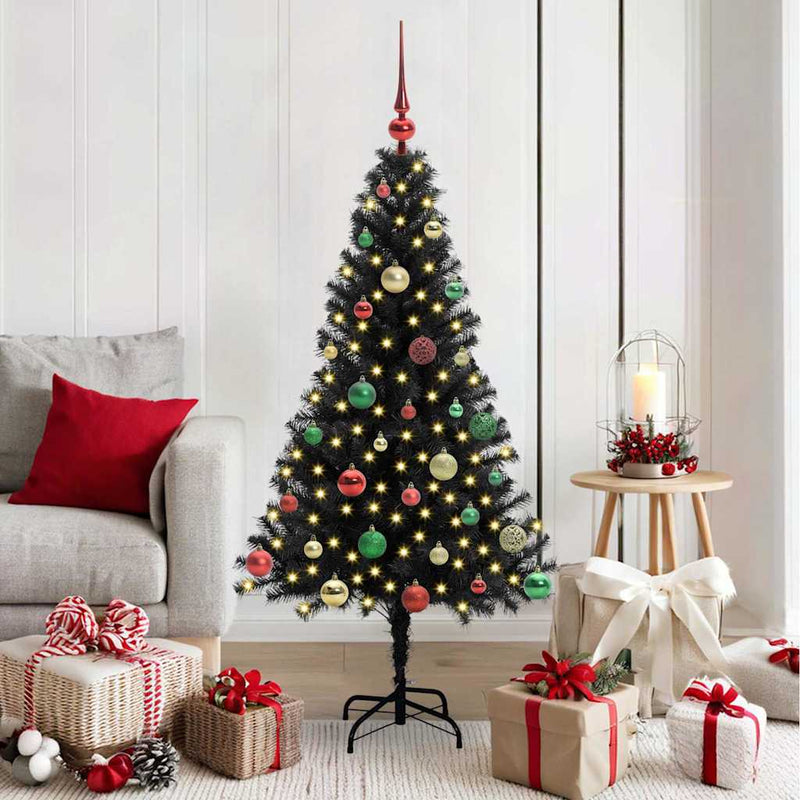 Load image into Gallery viewer, Vidaxl kerstboom met 150 led met standaard zwart 150 cm pvc