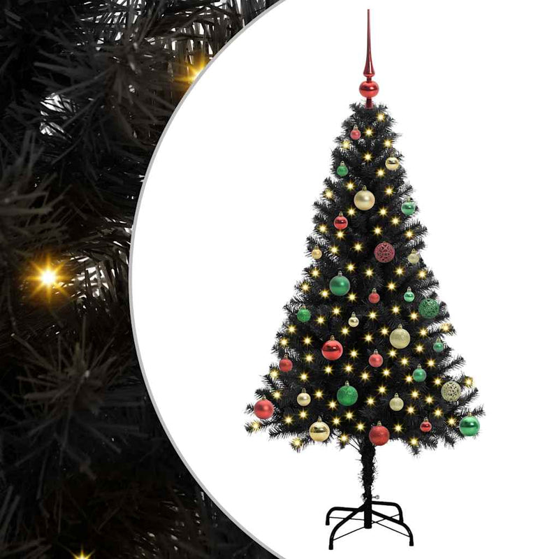 Load image into Gallery viewer, Vidaxl kerstboom met 150 led met standaard zwart 150 cm pvc