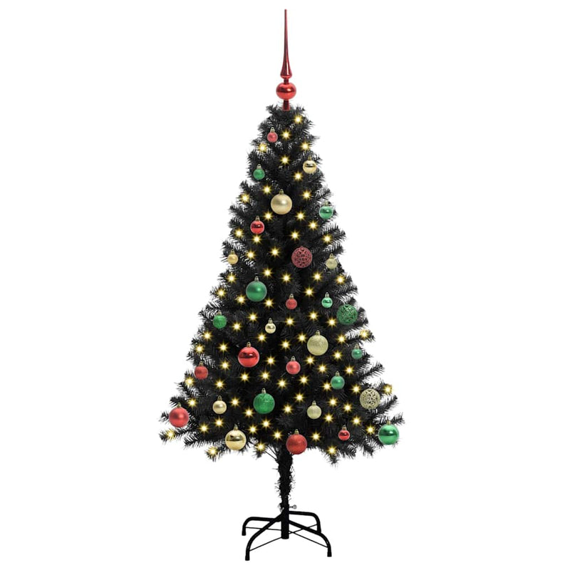 Load image into Gallery viewer, Vidaxl kerstboom met 150 led met standaard zwart 150 cm pvc