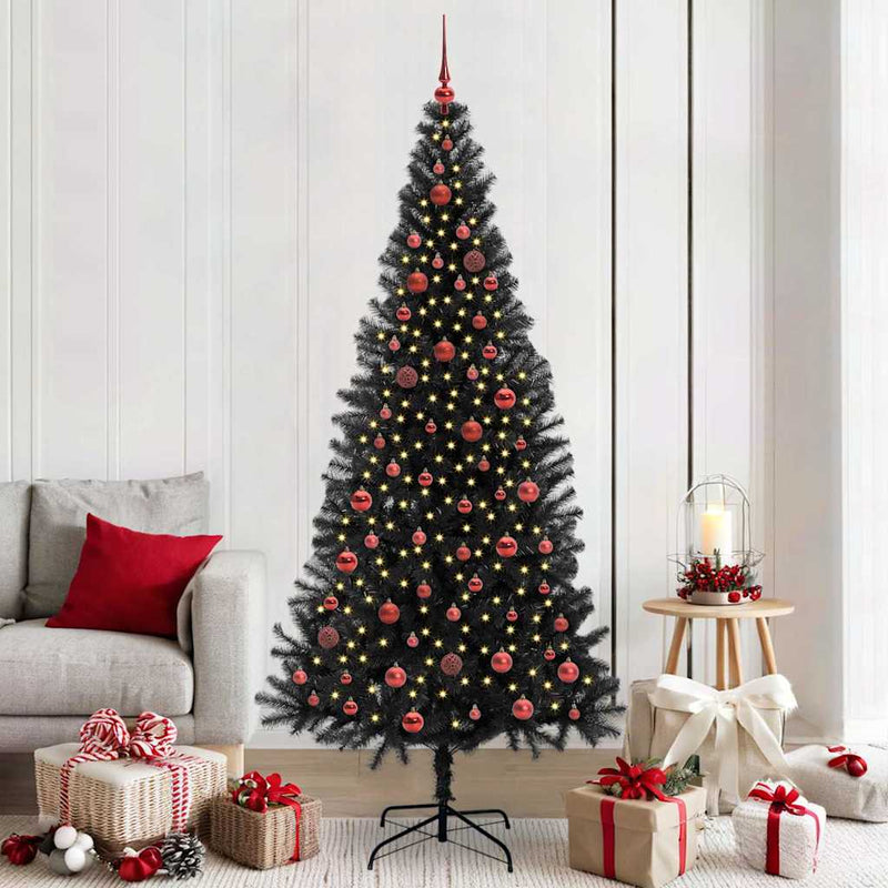 Load image into Gallery viewer, Vidaxl kerstboom met 300 led met standaard zwart 210 cm pvc