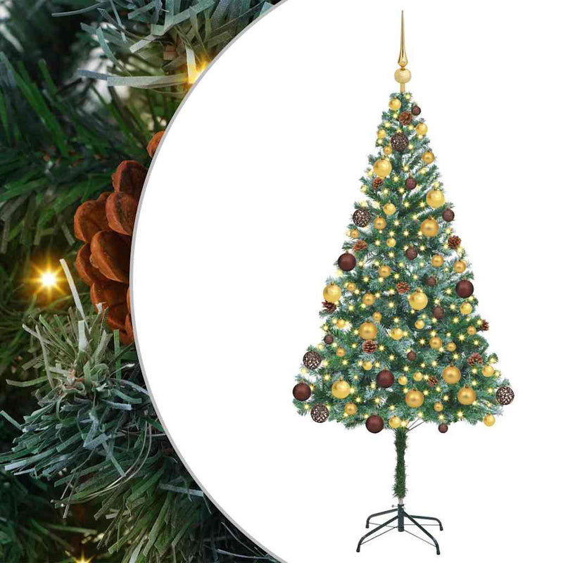 Load image into Gallery viewer, Vidaxl kunstkerstboom met 300 led groen 180 cm pvc en staal