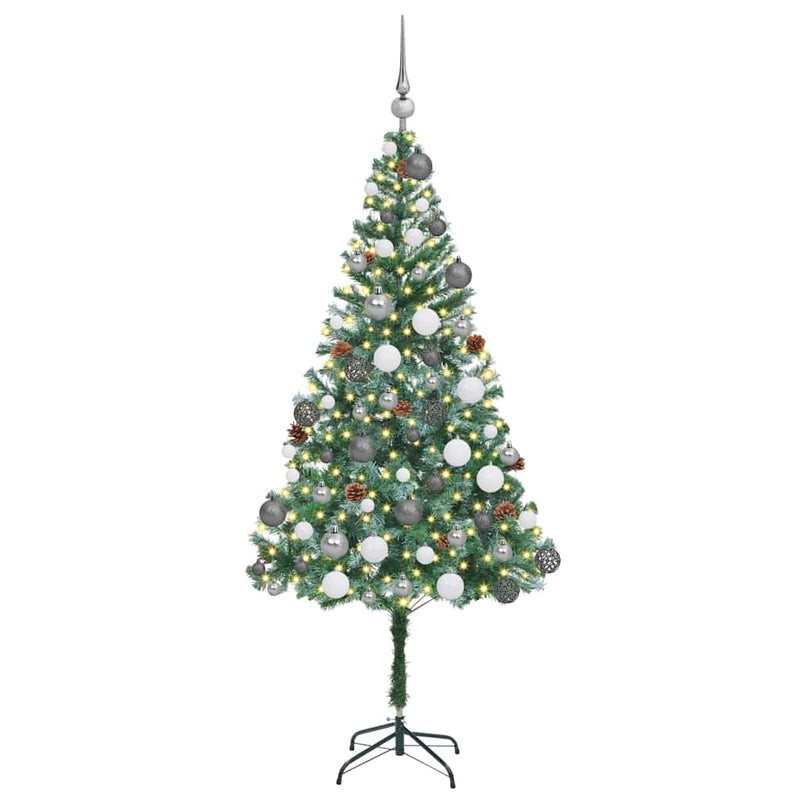 Load image into Gallery viewer, Vidaxl kunstkerstboom met 300 led groen 180 cm pvc en staal
