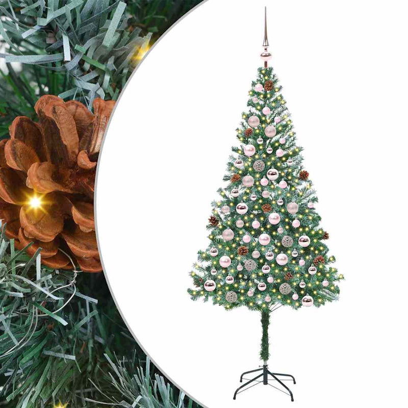 Load image into Gallery viewer, Vidaxl kunstkerstboom met 300 led groen 180 cm pvc en staal