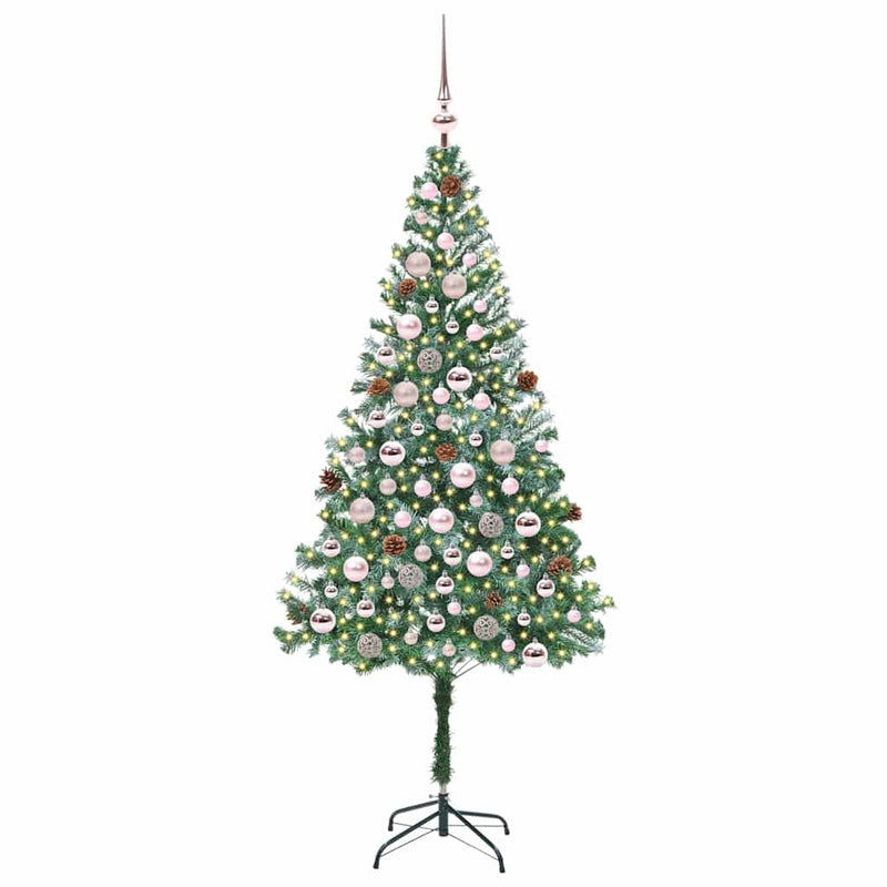 Load image into Gallery viewer, Vidaxl kunstkerstboom met 300 led groen 180 cm pvc en staal
