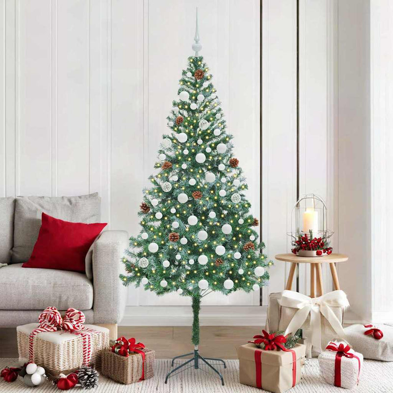 Load image into Gallery viewer, Vidaxl kunstkerstboom met 300 led groen 180 cm pvc en staal