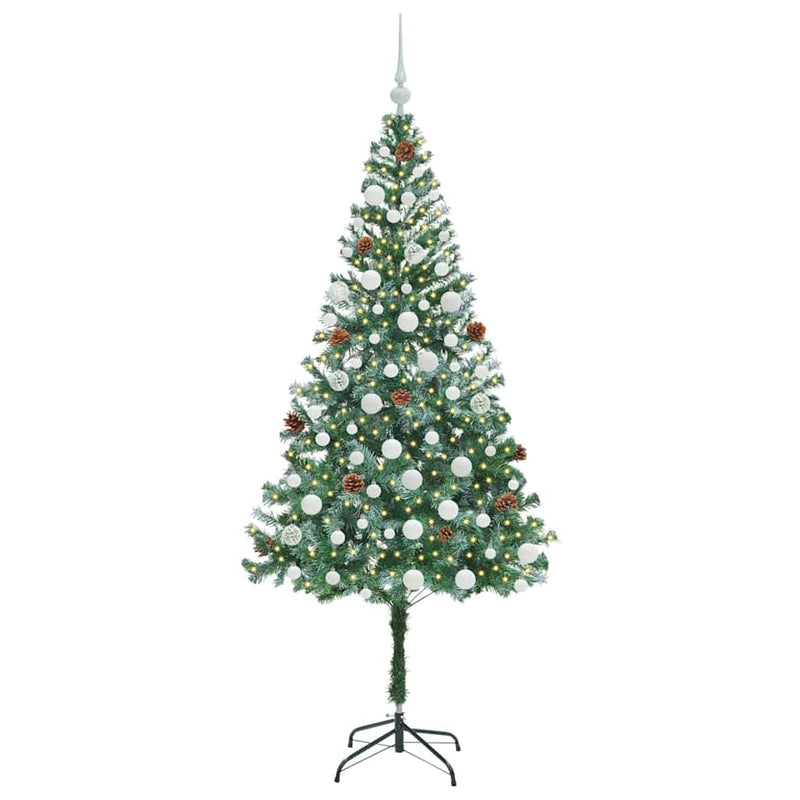 Load image into Gallery viewer, Vidaxl kunstkerstboom met 300 led groen 180 cm pvc en staal
