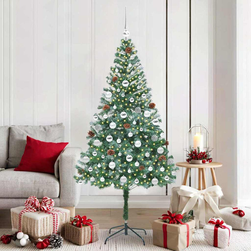 Load image into Gallery viewer, Vidaxl kunstkerstboom met 300 led groen 180 cm pvc en staal