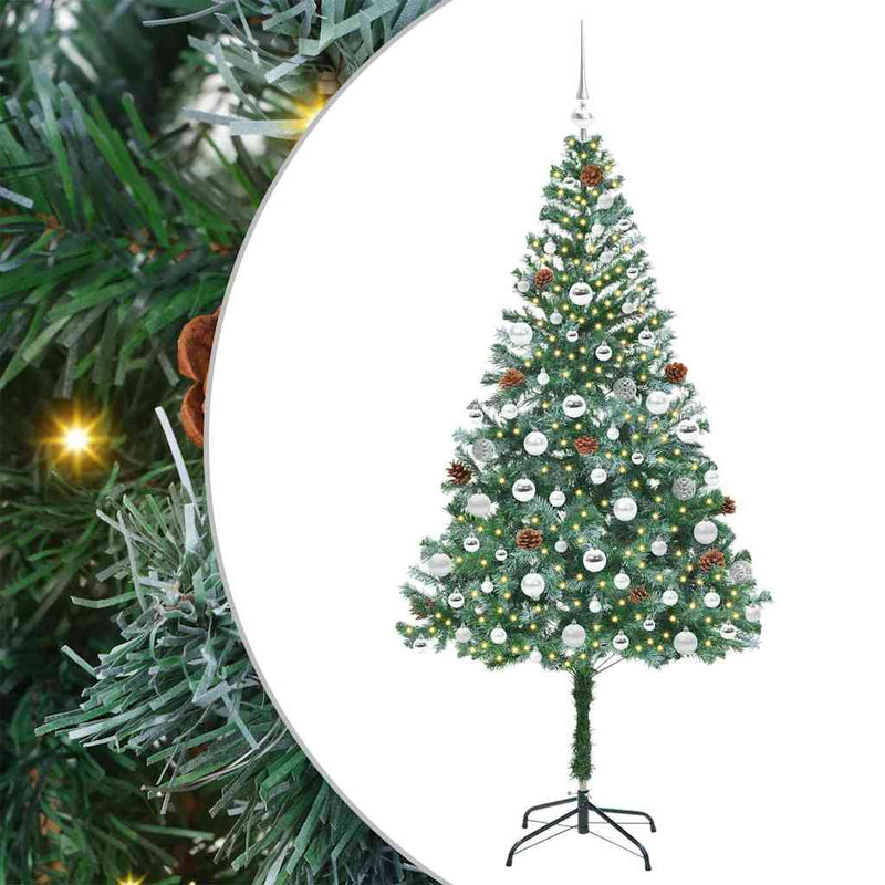 Load image into Gallery viewer, Vidaxl kunstkerstboom met 300 led groen 180 cm pvc en staal