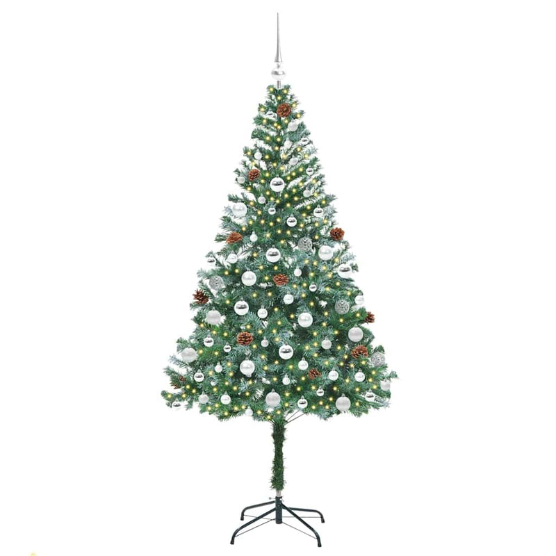 Load image into Gallery viewer, Vidaxl kunstkerstboom met 300 led groen 180 cm pvc en staal