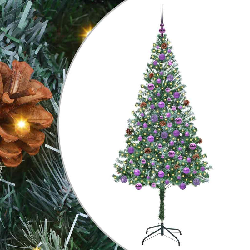 Load image into Gallery viewer, Vidaxl kunstkerstboom met 300 led groen 180 cm pvc en staal