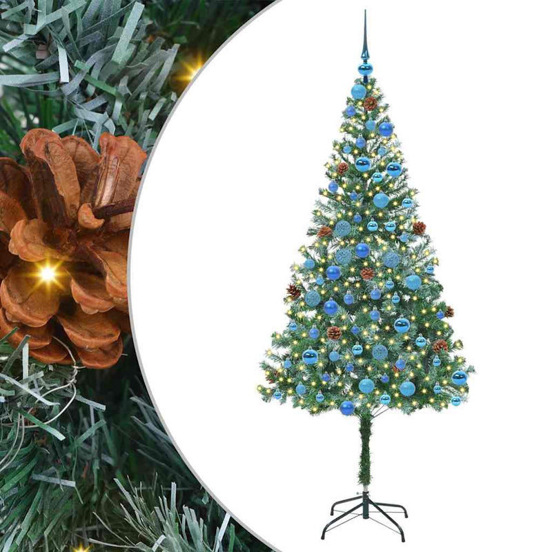 Load image into Gallery viewer, Vidaxl kunstkerstboom met 300 led groen 180 cm pvc en staal