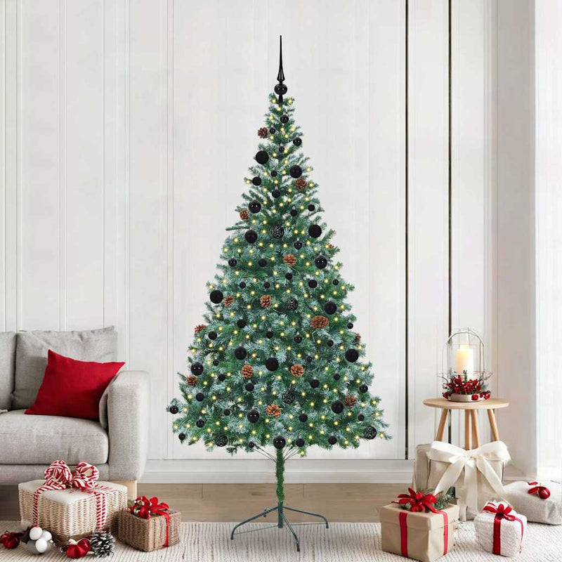Load image into Gallery viewer, Vidaxl kunstkerstboom met 300 led groen 210 cm pvc en staal