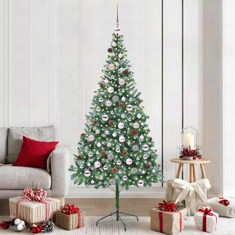 Load image into Gallery viewer, Vidaxl kunstkerstboom met 300 led groen 210 cm pvc en staal