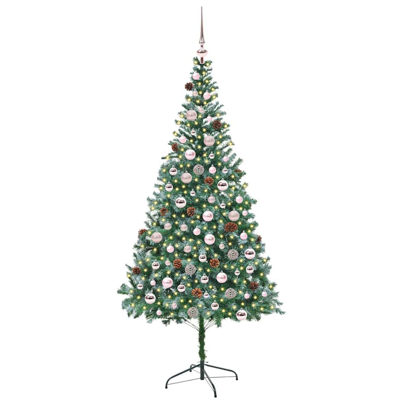 Load image into Gallery viewer, Vidaxl kunstkerstboom met 300 led groen 210 cm pvc en staal