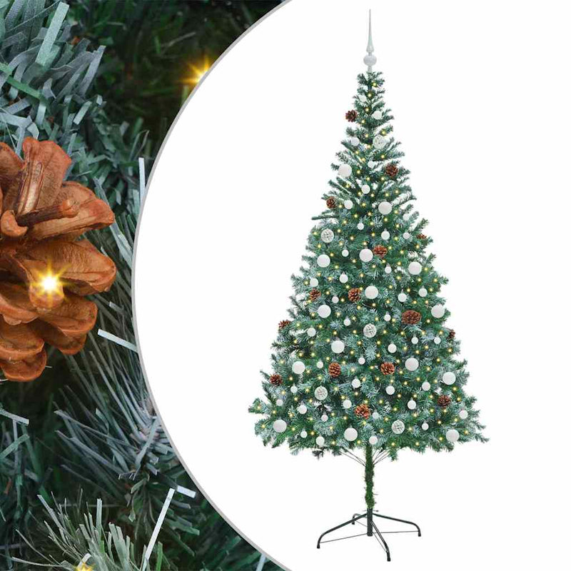 Load image into Gallery viewer, Vidaxl kunstkerstboom met 300 led groen 210 cm pvc en staal
