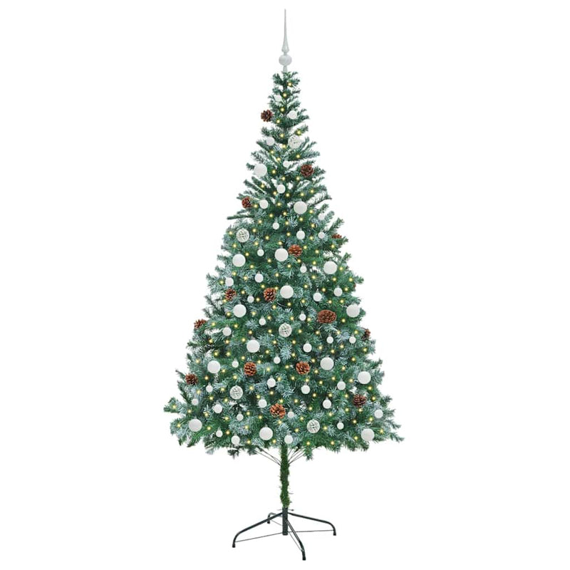 Load image into Gallery viewer, Vidaxl kunstkerstboom met 300 led groen 210 cm pvc en staal