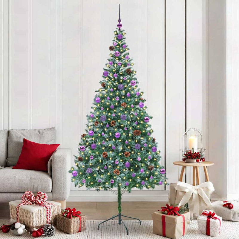 Load image into Gallery viewer, Vidaxl kunstkerstboom met 300 led groen 210 cm pvc en staal