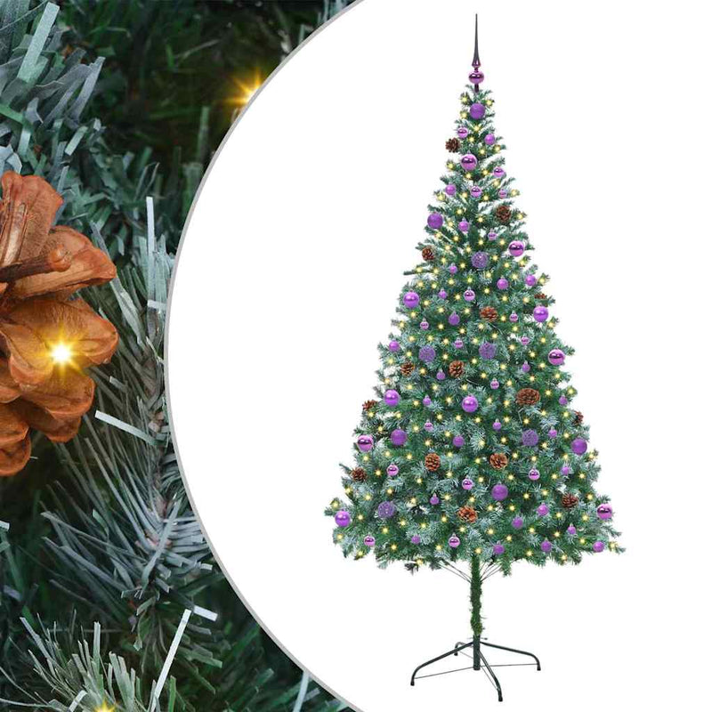 Load image into Gallery viewer, Vidaxl kunstkerstboom met 300 led groen 210 cm pvc en staal
