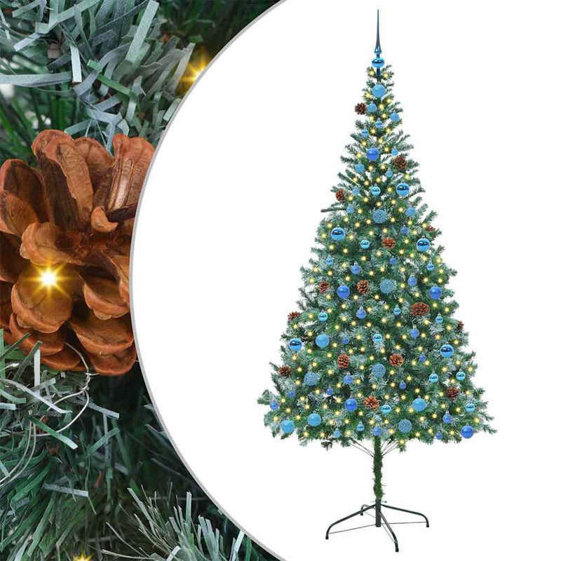 Load image into Gallery viewer, Vidaxl kunstkerstboom met 300 led groen 210 cm pvc en staal