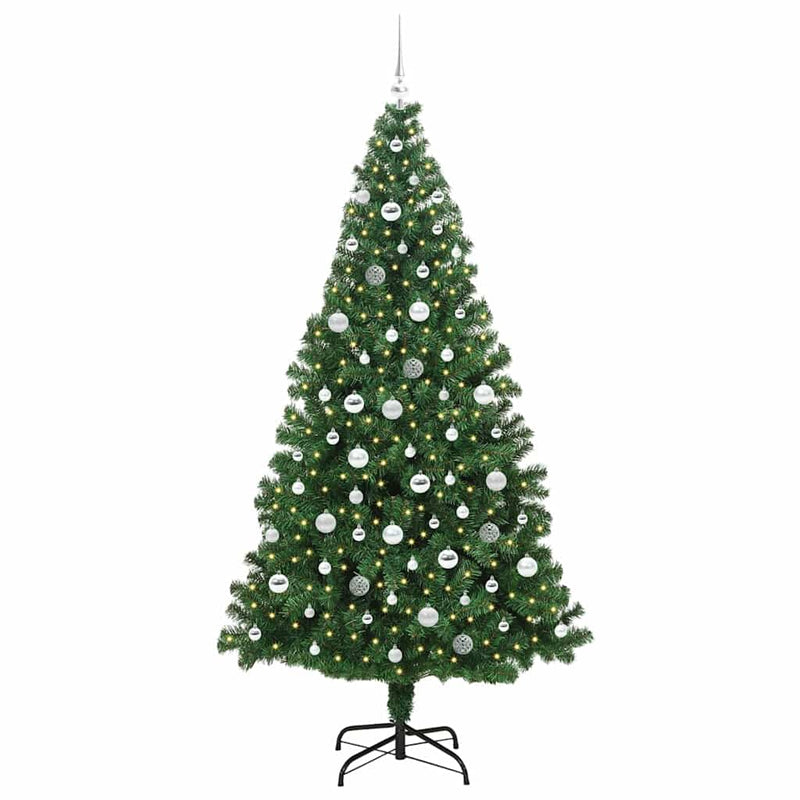 Load image into Gallery viewer, Vidaxl kunstkerstboom groen 210 cm pvc en staal en kunststof