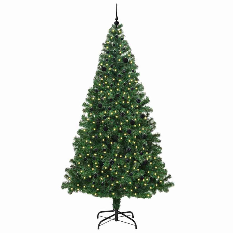 Load image into Gallery viewer, Vidaxl kunstkerstboom groen 240 cm pvc en staal en kunststof