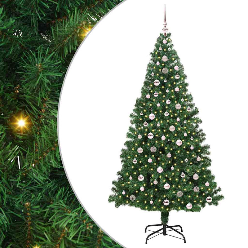 Load image into Gallery viewer, Vidaxl kunstkerstboom groen 240 cm pvc en staal en kunststof