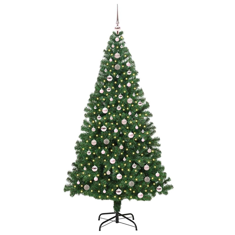 Load image into Gallery viewer, Vidaxl kunstkerstboom groen 240 cm pvc en staal en kunststof