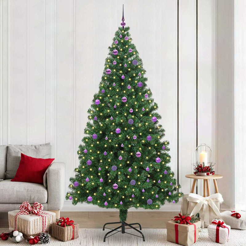 Load image into Gallery viewer, Vidaxl kunstkerstboom groen 240 cm pvc en staal en kunststof