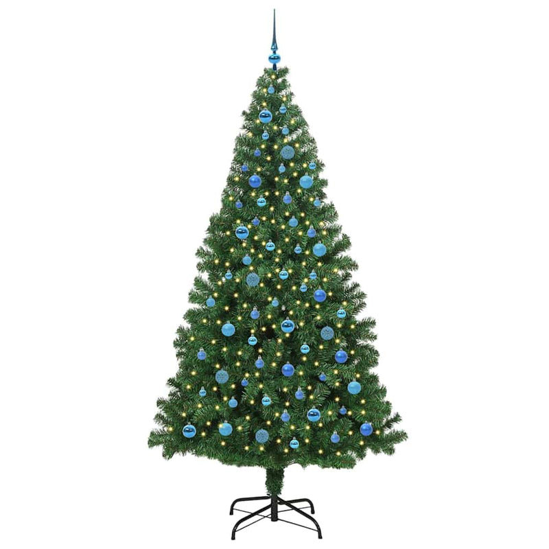 Load image into Gallery viewer, Vidaxl kunstkerstboom groen 240 cm pvc en staal en kunststof